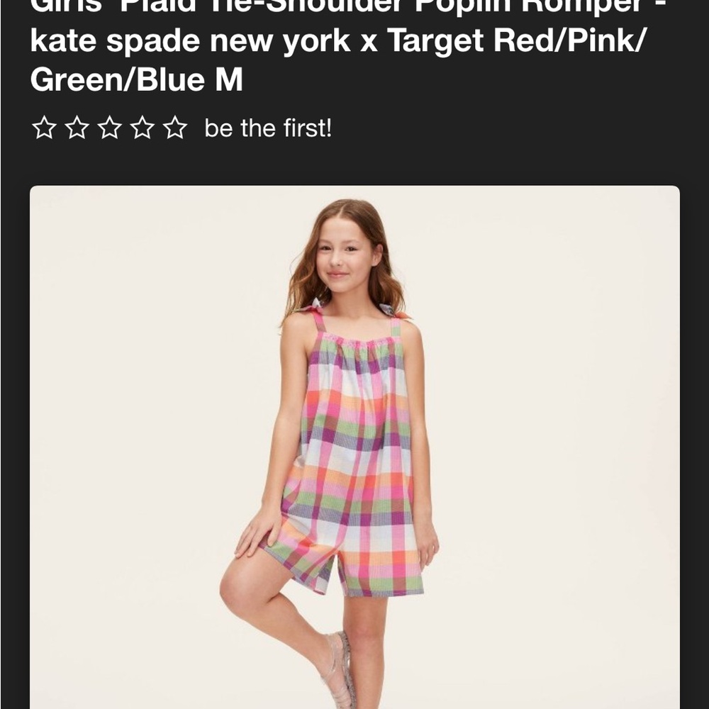 Kate Spade New York Plaid Poplin Romper